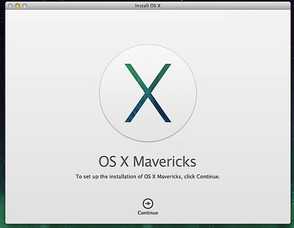 8-қадам : Дискіні көрсетіңіз және OS X Mavericks орнатуын іске қосыңыз