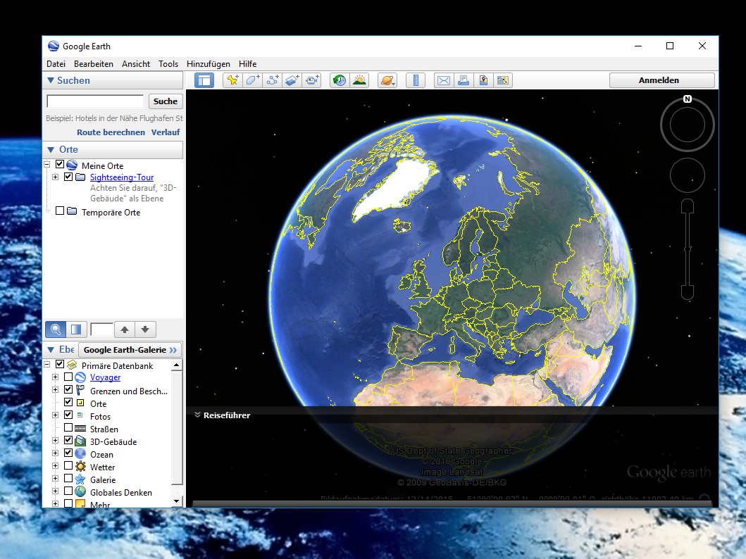 Бесплатная версия «Google Earth», с помощью которой вы исследуете весь мир с воздуха и с земли