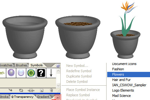 3-D цветочный горшок   Создайте 3D цветочный горшок, включая почву и цветок, в этом уроке