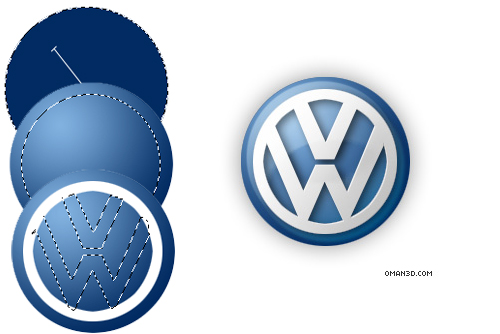 Как создать логотип Volkswagen   Из этого туториала Вы узнаете, как нарисовать легендарную эмблему Volkswagen, используя стили слоев, радиальные градиенты и инструмент выбора многоугольного лассо (для выполнения трассировки)